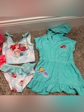 Disney The Little Mermaid Aqua Swim Set with Ariel Graphic
